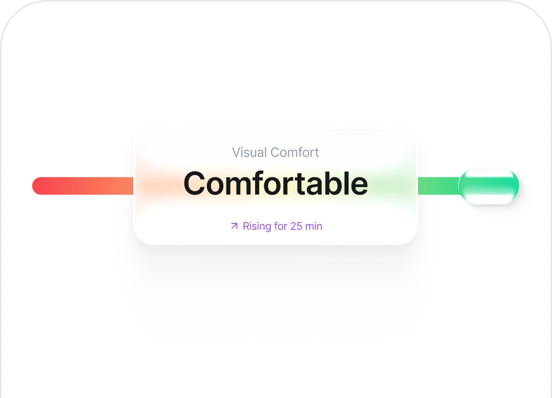 Advancify Visual Comfort showing Comfortable